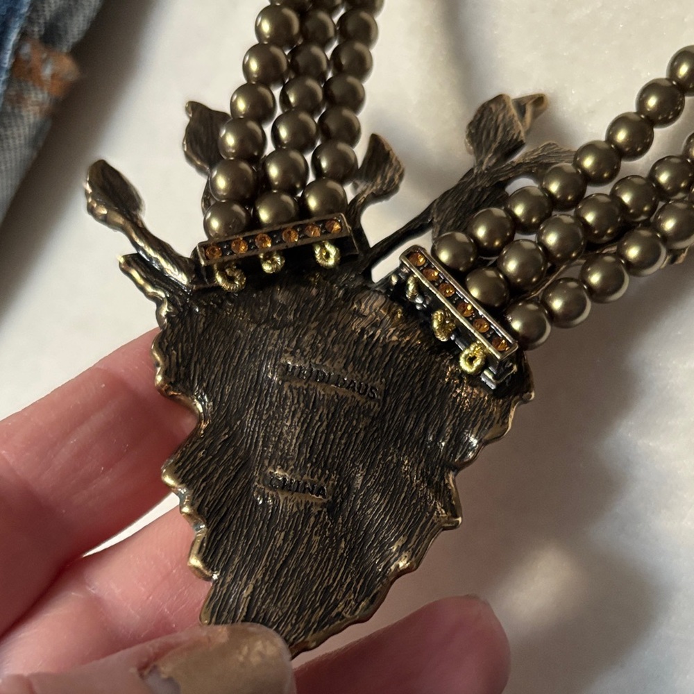 Vintage Heidi Daus Oak Leaf & Acorns Necklace - Picture 10 of 10
